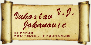 Vukoslav Jokanović vizit kartica